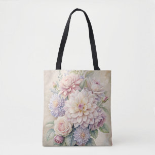 Bolso De Tela Flores y Tote de flores - Sueños de jardín de bruj