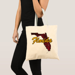Bolso De Tela Florida