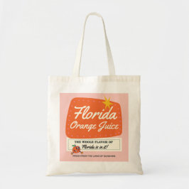 Bolso De Tela Florida Orange Juice Tote
