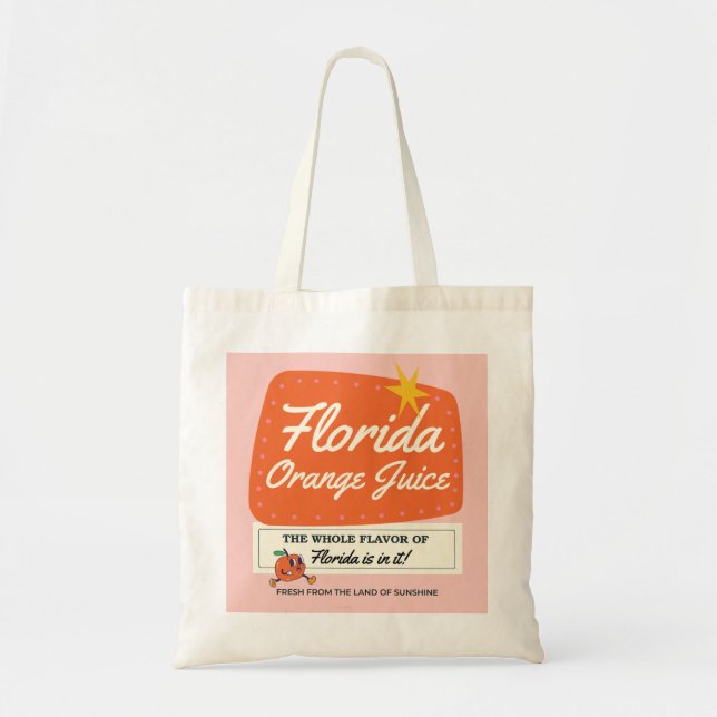 Bolso De Tela Florida Orange Juice Tote (Frente)
