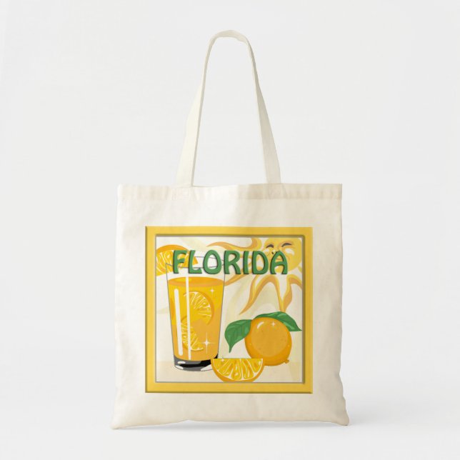 Bolso De Tela Florida Sunshine & Naranjas Tote Bag (Frente)