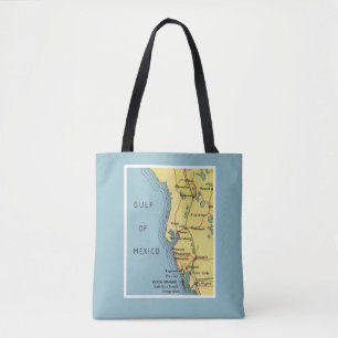 Bolso De Tela Florida vintage Golfo de México