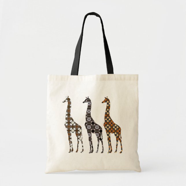 Bolso De Tela Florillas Giraffe (Frente)