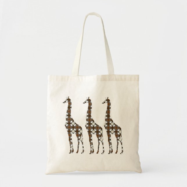 Bolso De Tela Florillas Giraffe (Frente)