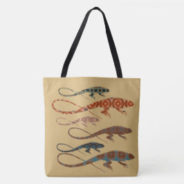 Bolso De Tela Florillas Lizard