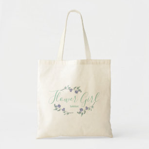 Bolso De Tela Florista, lavanda y tote floral sabio