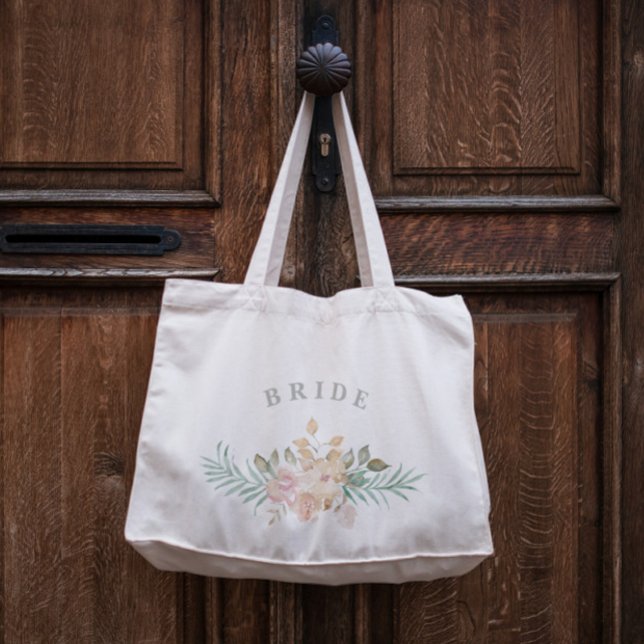 Bolso De Tela Floríticas acuarelas rusas sobre una novia verde s (Subido por el creador)