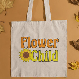 Bolso De Tela Flower Child Cute Hippie Sunflower 70