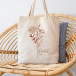 Bolso De Tela Flower Flower April Rust, mes de nacimiento person<br><div class="desc">Un hermoso y moderno ramo botánico de flores de Daisy representa el mes de nacimiento de abril. El regalo ideal que muestra a tu persona favorita cuánto te importa. Perfecto para todas las ocasiones, incluyendo cumpleaños, mejores amigos, Día de la Madre, regalo de la dama de honor, nueva madre, y...</div>