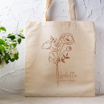 Bolso De Tela Flower Flower August Boho Rust, mes de nacimiento<br><div class="desc">Un bonito y moderno ramo botánico de amapolas de color rojizo de terracota representa el mes de nacimiento de agosto. El regalo ideal para mostrar a tu persona favorita lo mucho que te importa. Perfecto para todas las ocasiones, incluyendo cumpleaños, mejores amigos, Día de la Madre, regalo de la dama...</div>