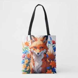 Bolso De Tela Flower Fox