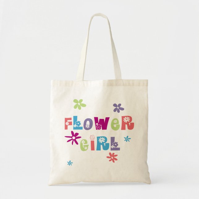 Bolso De Tela Flower Girl (Frente)