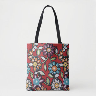 Bolso De Tela flower power maravilloso del hippie