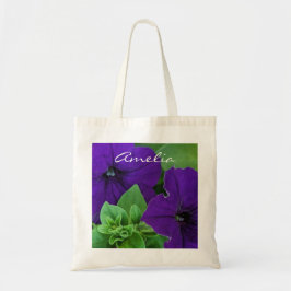 Bolso De Tela Flower Púrpura Flower Photo Bible Verse Positive T