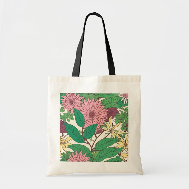 Bolso De Tela flowered cloth bag (Frente)