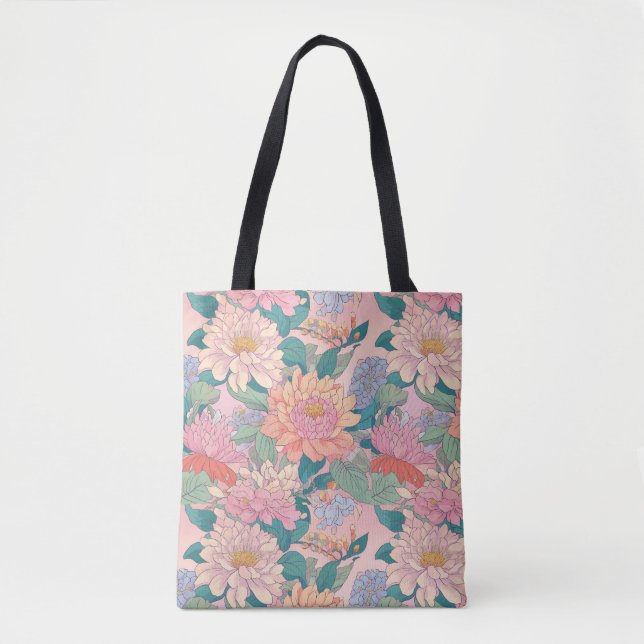 Bolso De Tela flowered cloth bag (Anverso)