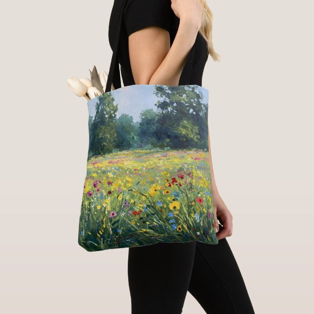 Bolso De Tela Flowered field (Detalle)