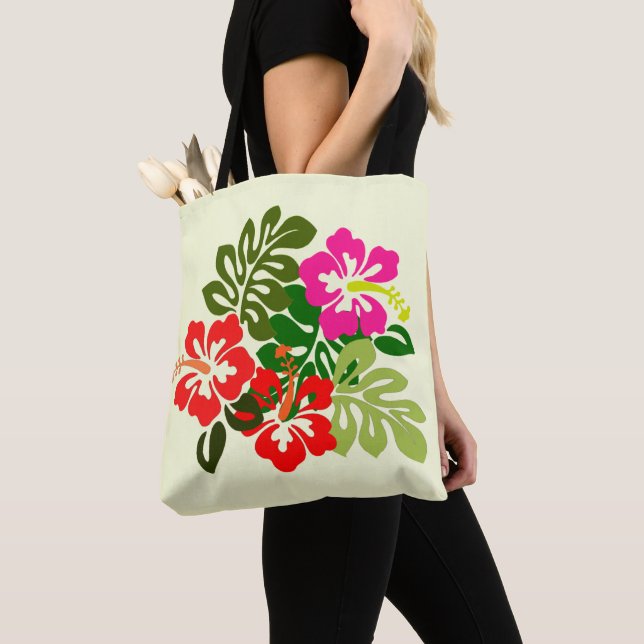 Bolso De Tela Flowers for Hawaii Admissions Day - Hawaii Day (Detalle)