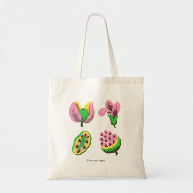 Bolso De Tela Flowers&fruits (Frente)