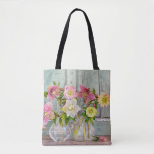 Bolso De Tela Flowers   Hellebores in Vases