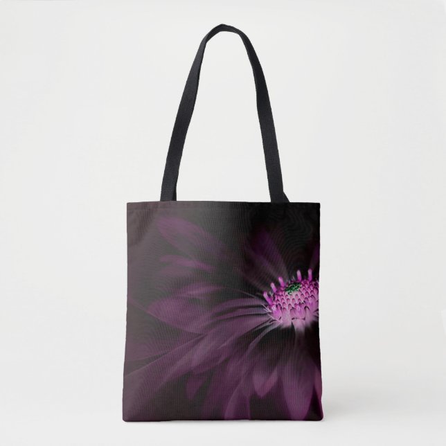 Bolso De Tela Flowers | Purple Daisy (Anverso)