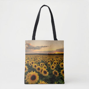 Bolso De Tela Flowers Sunflower Field
