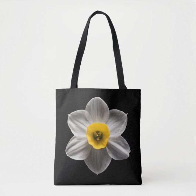 Bolso De Tela Flowers | White Daffodil Flower (Anverso)
