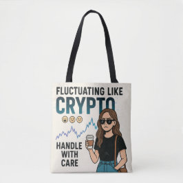 Bolso De Tela Fluctuación Como Cripto - Funny Mood Swing Chica