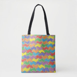 Bolso De Tela Fluctuaciones coloridas