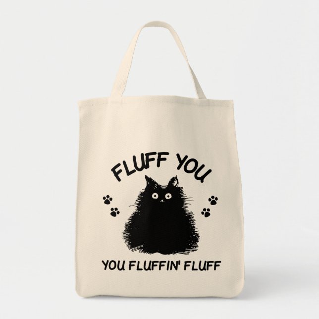 Bolso De Tela Fluff You Fluffin Fluff Kitty Cat (Frente)