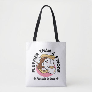 Bolso De Tela Fluffier Tha S’more - Perro y bollo de postre