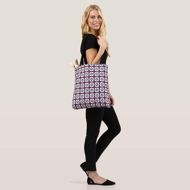 Bolso De Tela Fluffy Squares Floral (Puesto)
