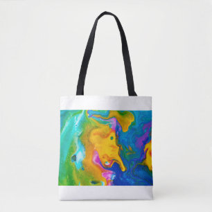 Bolso De Tela Fluid Art. Resumen de fondo colorido, papel tapiz