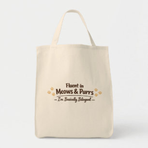 Bolso De Tela Fluido en Maullidos y Ronroneos Regalo divertido p