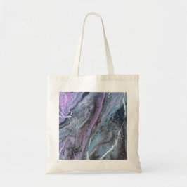 Bolso De Tela Flujo abstracto púrpura y azul turquesa