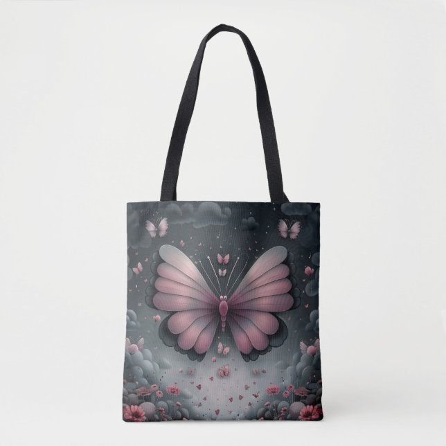 Bolso De Tela Flujo de mariposa de Rubor (Anverso)