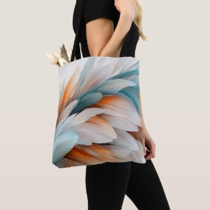 Bolso De Tela Flujo de pluma abstracto: elegancia suave