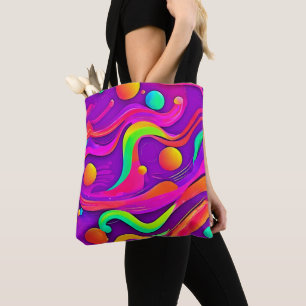 Bolso De Tela Flujo del arco iris: diversión abstracta