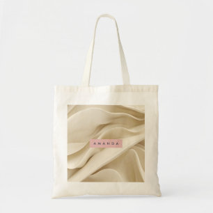 Bolso De Tela Flujo Mínimo Abstracto de Crema Suave Personalizad