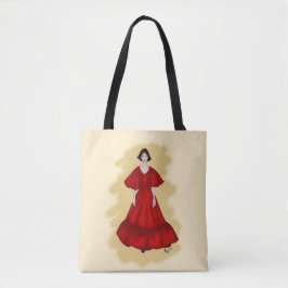 Bolso De Tela Flujo Rojo Elegante y Croqui Amarillo Cálido