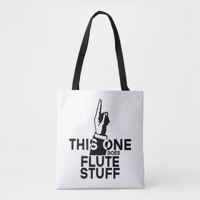 Bolso De Tela Flute Stuts - Divertida música fluida (Anverso)