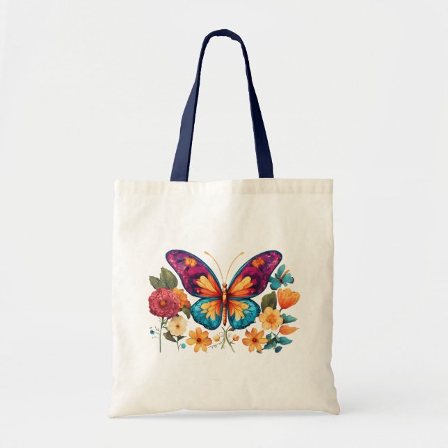 Bolso De Tela Flutter de primavera: Tote de presupuesto de marip (Frente)