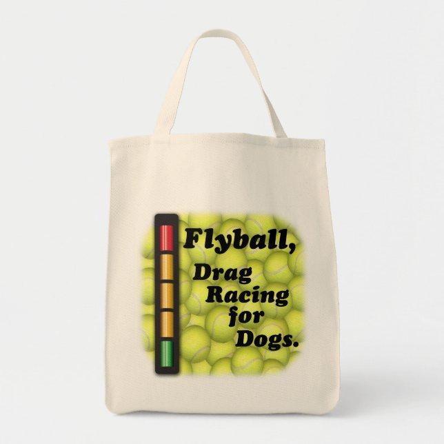 Bolso De Tela Flyball es Carreras de fricción para los perros, (Frente)