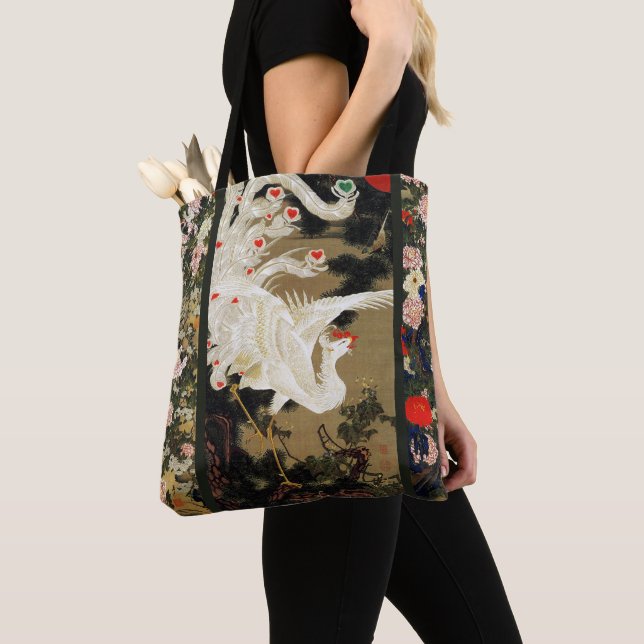 Bolso De Tela FLYING LOVE PHOENIX,Feathers,Hearts Valentine Day (Detalle)