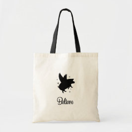 Bolso De Tela Flying Pig Believe