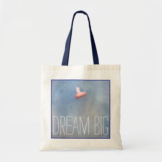 Bolso De Tela Flying Pig-Dream Big (Frente)