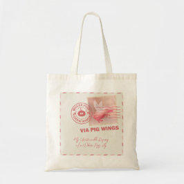Bolso De Tela Flying Pig Postage Tote Bag