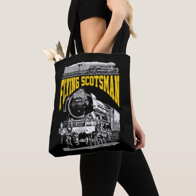 Bolso De Tela Flying Scotsman 1923 LNER Train. Steam Locomotive. (Detalle)