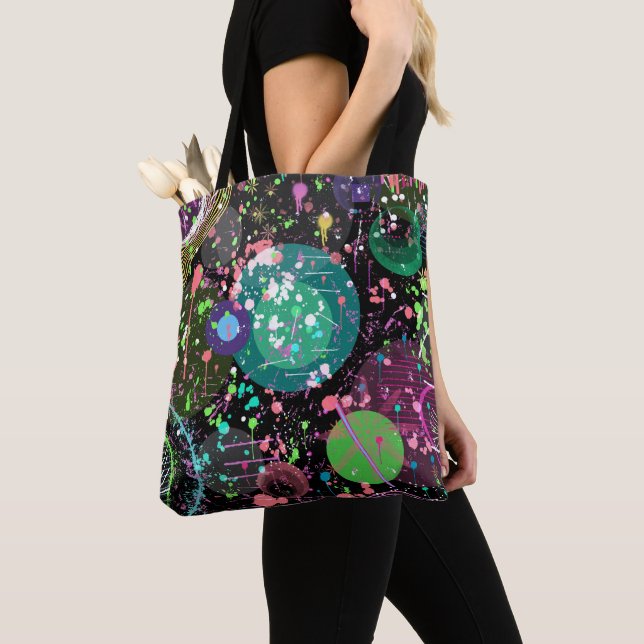 Bolso De Tela Flying Through Space: A Maximalist Abstract  (Detalle)