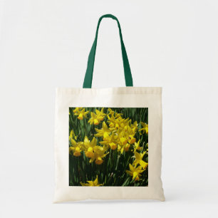 Bolso De Tela Focos amarillos y flores de primavera alegres